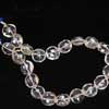 Natural White Quartz Faceted Round Coin Beads Strand  Length 8.5 Inches and Size 10mm to 11mm approx.